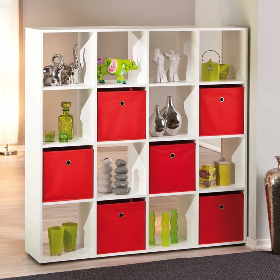 Outlet Raumtrenner Perlos in Weiß Regale