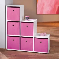 Raumtrenner Stufenregal in Weiß - Tamya Regale