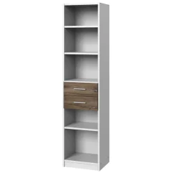 Best Regal in Weiß & Eiche verwittert Dekor - Liesca Regale|Vitrinen