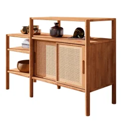 Sale Regal mit drei Fächern & zwei Schiebetüren - Indrya Regale