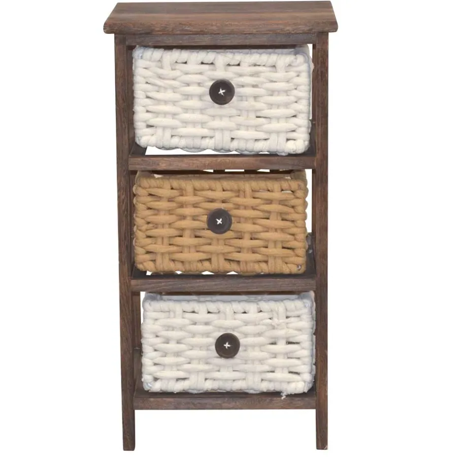 Outlet Regal mit Körben aus Kordel Geflecht - Owiconta Regale