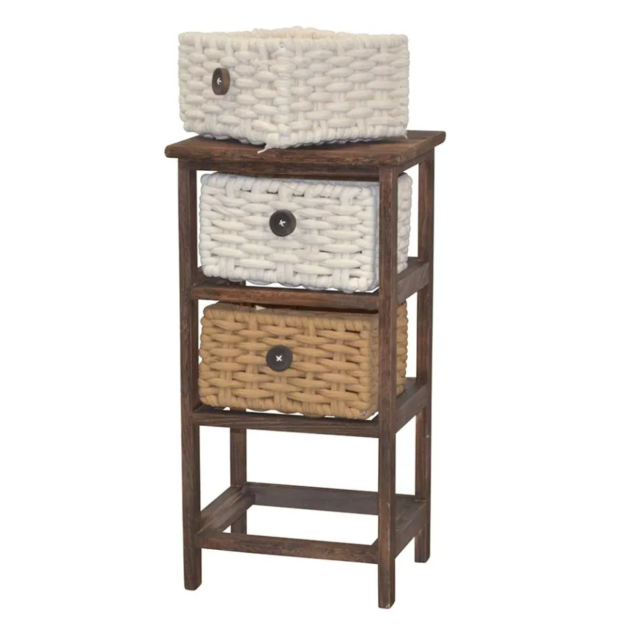 Outlet Regal mit Körben aus Kordel Geflecht - Owiconta Regale