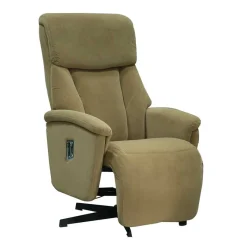 Sale Relaxsessel in hellem Braun Samt - Babra Sessel