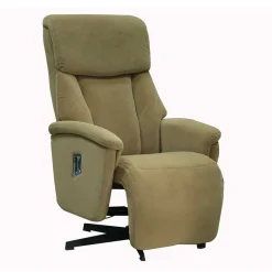 Sale Relaxsessel in hellem Braun Samt - Babra Sessel