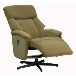 Sale Relaxsessel in hellem Braun Samt - Babra Sessel