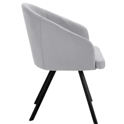 Best Retro Armlehnenstühle in Hellgrau - Dranico (2er Set) Stühle