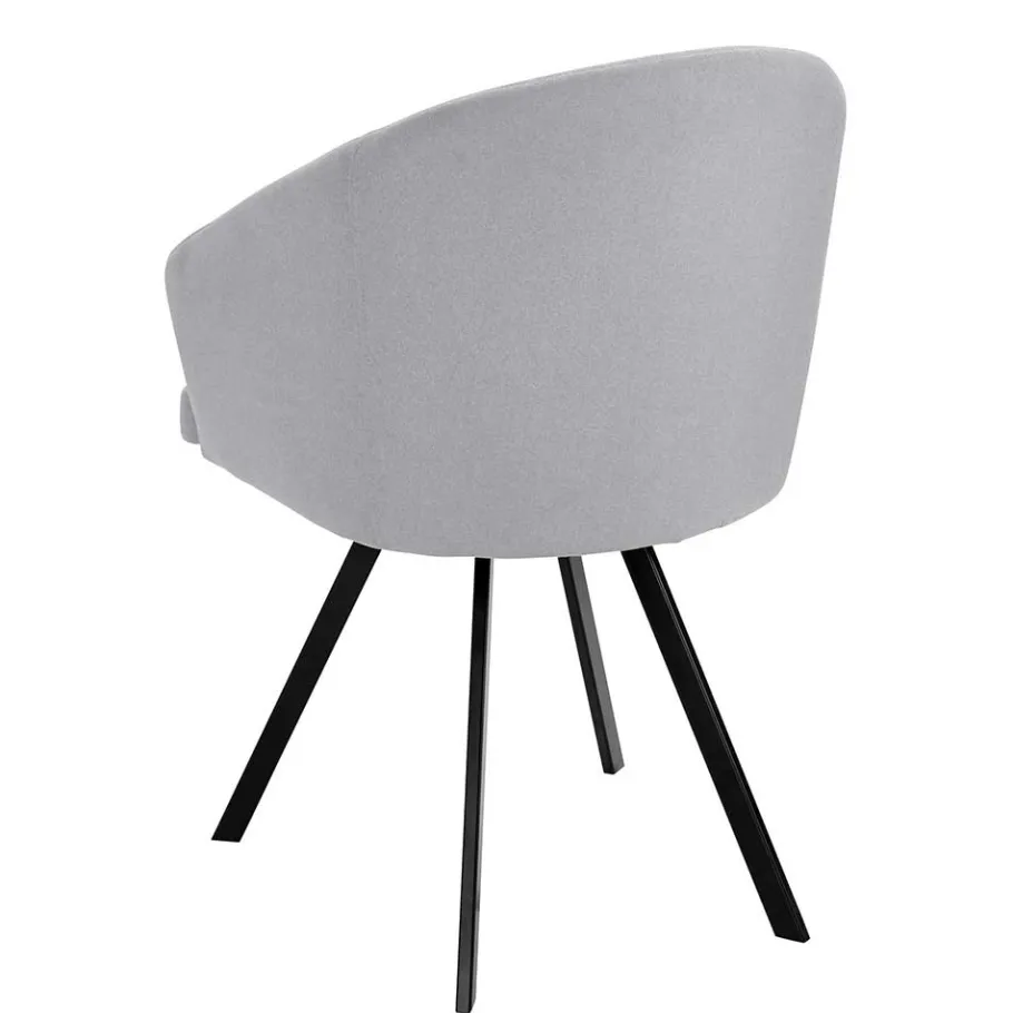 Best Retro Armlehnenstühle in Hellgrau - Dranico (2er Set) Stühle