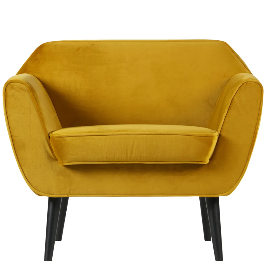 Best Retro Armlehnsessel in Gelb & Schwarz - Laddion Sessel