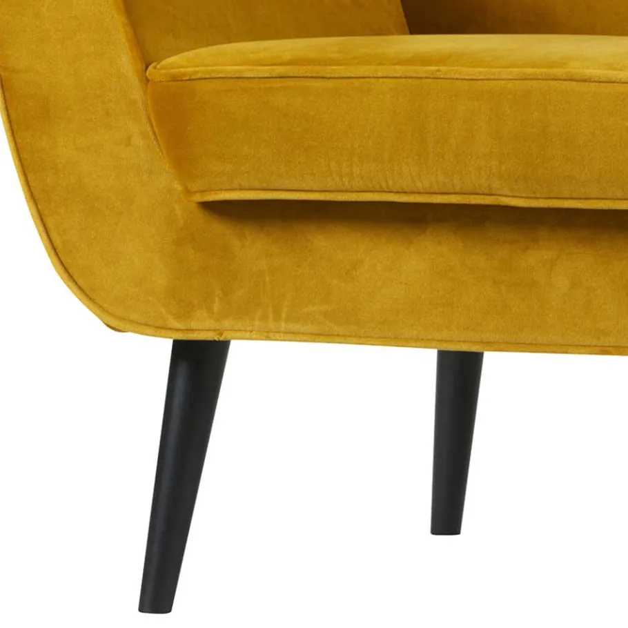 Best Retro Armlehnsessel in Gelb & Schwarz - Laddion Sessel