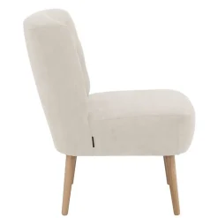 Clearance Retro Cocktailsessel in Beige und Buche - Cranzo Sessel