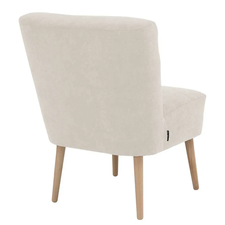 Clearance Retro Cocktailsessel in Beige und Buche - Cranzo Sessel
