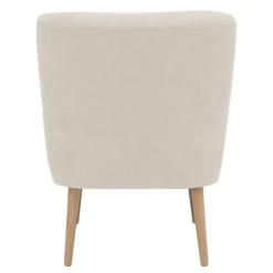 Clearance Retro Cocktailsessel in Beige und Buche - Cranzo Sessel