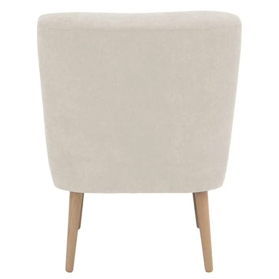 Clearance Retro Cocktailsessel in Beige und Buche - Cranzo Sessel