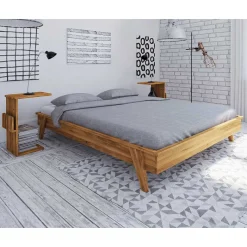 Clearance Retro Design Bettanlage aus Wildeiche - Hardus Betten