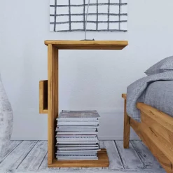 Clearance Retro Design Bettanlage aus Wildeiche - Hardus Betten