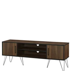 Sale Retro Design-TV-Lowboard in Holzoptik Braun - Hamidy Tv & Hifi-Möbel|Lowboards