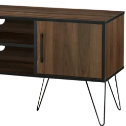 Sale Retro Design-TV-Lowboard in Holzoptik Braun - Hamidy Tv & Hifi-Möbel|Lowboards