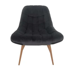 Sale Retro Loungsstuhl in Dunkelgrau Samt - Corners Sessel