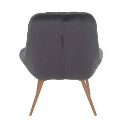 Sale Retro Loungsstuhl in Dunkelgrau Samt - Corners Sessel