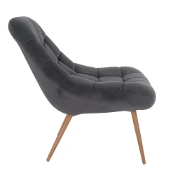 Sale Retro Loungsstuhl in Dunkelgrau Samt - Corners Sessel