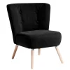 Clearance Retro Polstersessel in Schwarz Velours - Adaliz Sessel