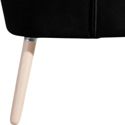 Clearance Retro Polstersessel in Schwarz Velours - Adaliz Sessel