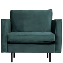 Outlet Retro Polstersessel mit Samt bezogen - Fledos Sessel