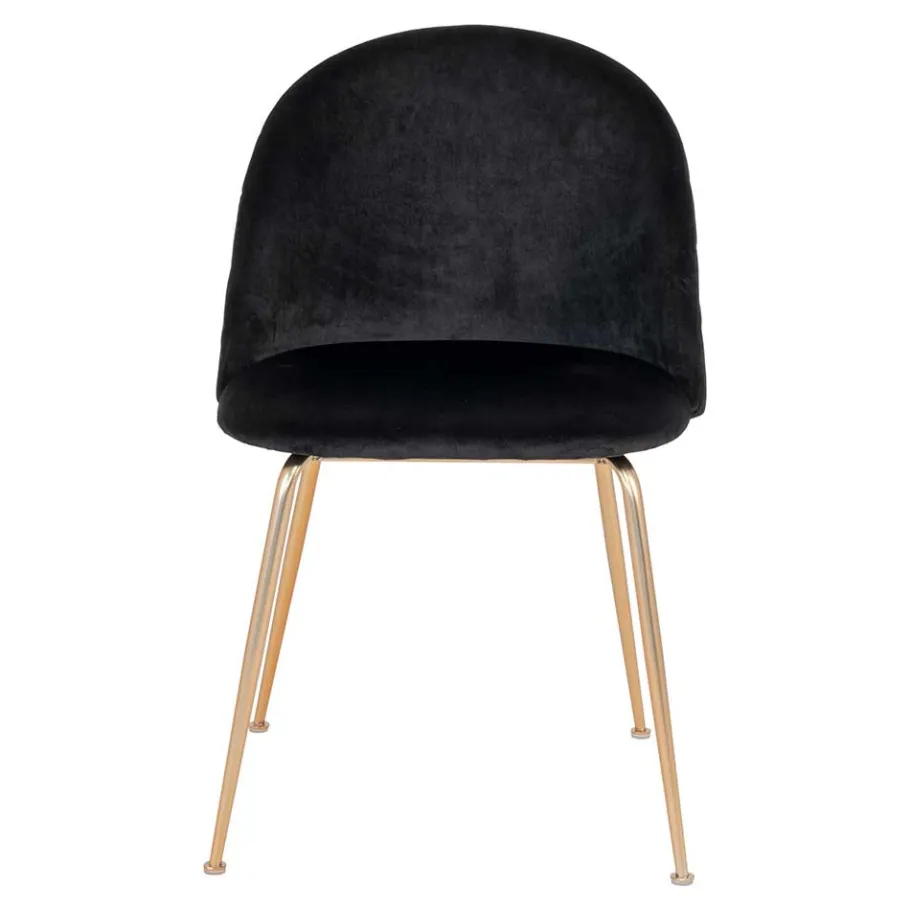 Outlet Retro Polsterstühle mit Messing Gestell - Silvanus (2er Set) Stühle