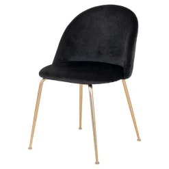 Outlet Retro Polsterstühle mit Messing Gestell - Silvanus (2er Set) Stühle