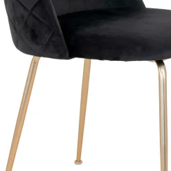 Outlet Retro Polsterstühle mit Messing Gestell - Silvanus (2er Set) Stühle