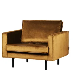 Sale Retro Samtsessel in Honig Gelb - Saguan Sessel