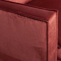 Outlet Retro Samtsessel in Rotbraun - Enzing Sessel