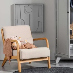 Retro Sessel mit Holzgestell - Lardosia Sessel