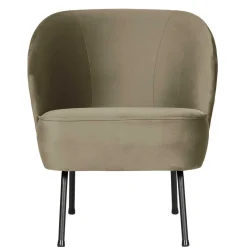 Outlet Retro Style Sessel in Khaki Samtbezug - Cuba Sessel
