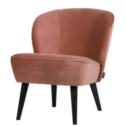 Outlet Retro Vintage Sessel in Altrosa Samt - Ventura Sessel