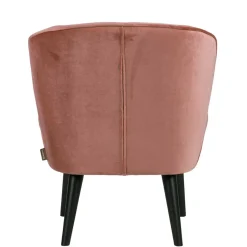 Outlet Retro Vintage Sessel in Altrosa Samt - Ventura Sessel