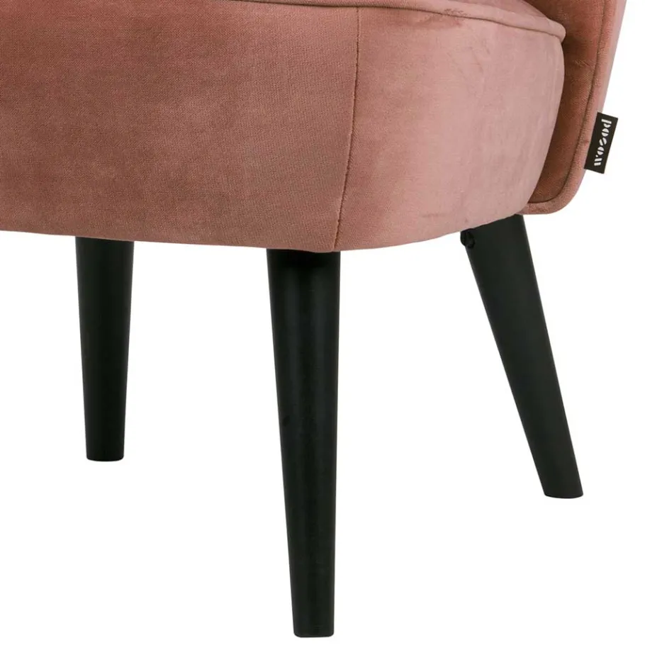 Outlet Retro Vintage Sessel in Altrosa Samt - Ventura Sessel