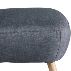 Clearance Retro-Sessel in Jeansblau Stoff - Florida Sessel