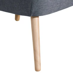 Clearance Retro-Sessel in Jeansblau Stoff - Florida Sessel