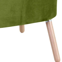 Best Retrosessel in Oliv Grün Samtvelours - Stevard Sessel