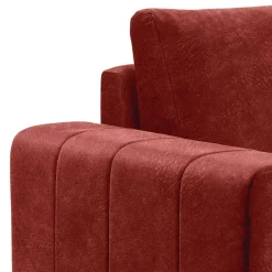 Retrosessel in Rotbraun Stoffbezug - Yallaz Sessel