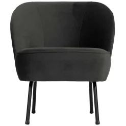 Outlet Retrosessel in Schwarz mit Samtbezug - Betty Sessel