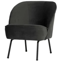 Outlet Retrosessel in Schwarz mit Samtbezug - Betty Sessel