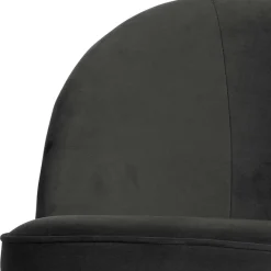 Outlet Retrosessel in Schwarz mit Samtbezug - Betty Sessel