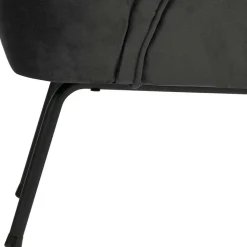 Outlet Retrosessel in Schwarz mit Samtbezug - Betty Sessel