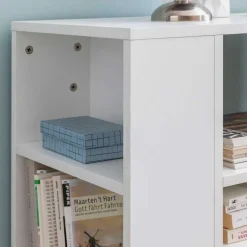 Rollbares Regal in Weiß beschichtet - Arletta Regale