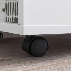 Rollbares Regal in Weiß beschichtet - Arletta Regale