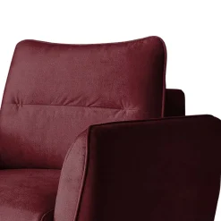 Roter Sessel in Bordeaux Samt - Yonella Sessel