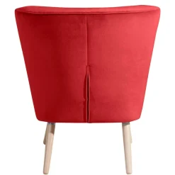 Clearance Roter Wohnzimmersessel aus Samtvelours - Zinatella Sessel