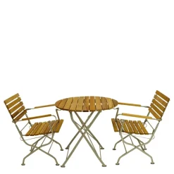 Best Runder Balkontisch & Armlehnenstühle - Syolino (dreiteilig) Sitzgruppe